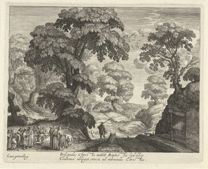 Paesaggio con la guarigione dei ciechi