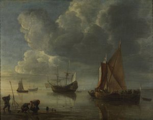 Mare Calmo da Hendrick Jacobsz. Dubbels