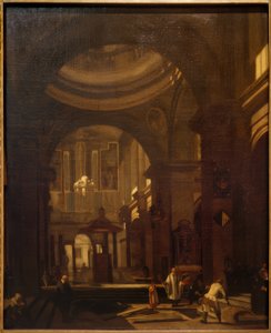 Interno di una chiesa a cupola cattolica da Hendrick Jurianesz van Streek