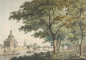 La Muiderpoort, Amsterdam, vista dal Plantage da Hendrick Keun