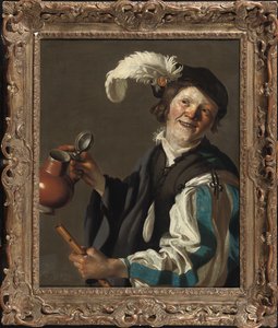 Un ragazzo che tiene un flauto e una brocca da Hendrick Jansz Terbrugghen