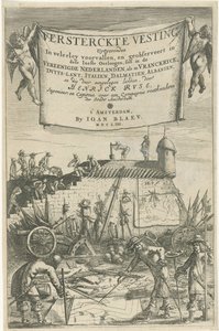 Pagina del titolo per Henrich Ruse, Versterckte Vesting, 1654 da Hendrick baron van Ruse