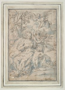 Vergine e Bambino con due angeli da Hendrick de Clerck