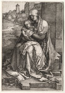 La Vergine e il Bambino Seduti vicino al Muro da Hendrick ter Brugghen