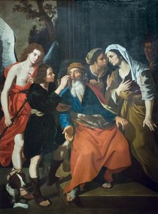 Tobia ridona la vista a suo padre da Hendrick van Somer