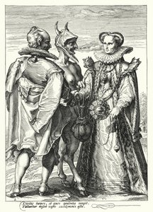 Matrimonio per ricchezza officiato da Satana da Hendrik (after) Goltzius