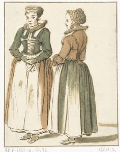Due donne in piedi da Hendrik Busserus