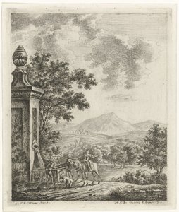 Paesaggio con figure presso una fonte da Hendrik Godart de Marée