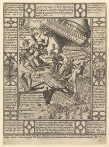 Aedificare Super Arenam, da Allegorie della fede cristiana, da Christian and P..., 1575-1617 da Hendrik Goltzius