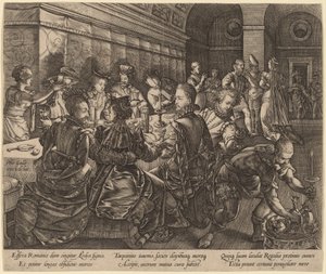Banchetto a casa di Tarquinio Collatino da Hendrik Goltzius