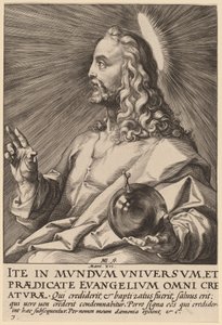 Cristo come Salvator Mundi da Hendrik Goltzius