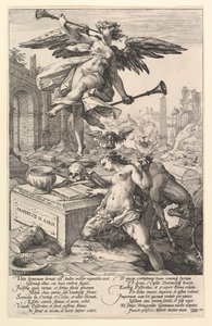 Fama e Storia, dalla serie Gli eroi romani, 1586 da Hendrik Goltzius
