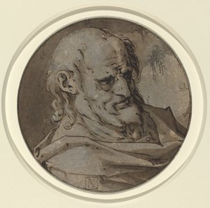 Testa di un apostolo da Hendrik Goltzius