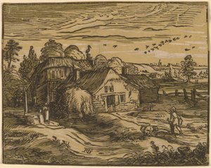Paesaggio con una Fattoria da Hendrik Goltzius