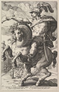 Marco Curzio, dalla serie Gli eroi romani da Hendrik Goltzius