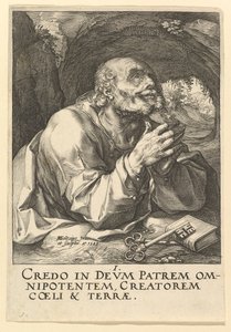 San Pietro, da Cristo, gli Apostoli e San Paolo con il Credo da Hendrik Goltzius