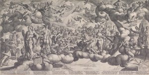 Il banchetto degli dei al matrimonio di Cupido e Psiche, 1587 da Hendrik Goltzius