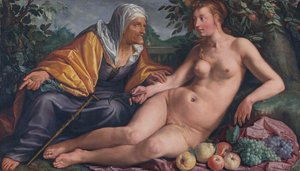 Vertumnus e Pomona da Hendrik Goltzius