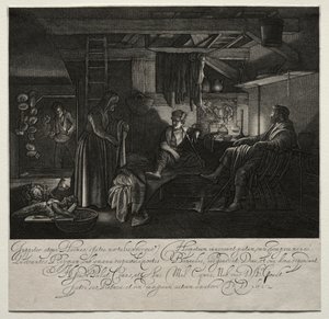 Giove e Mercurio alla casa di Filemone e Bauci da Hendrik Goudt