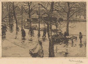 Canale in un giorno di pioggia da Hendrik Henrichs (signed by artist)