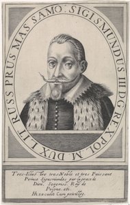 Ritratto di Sigismondo III Vasa, re di Polonia 1566-1632, 1608 da Hendrik Hondius the Elder