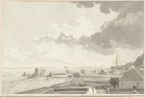 La pianura alluvionata di Ooijpolder con Persingen in lontananza, 1809 da Hendrik Hoogers (signed by artist)