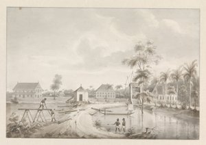 Veduta di una piantagione, possibilmente Rust en Werk da Hendrik Huygens