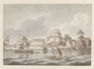 Pianta Jagtlust sul fiume Suriname da Hendrik Huygens