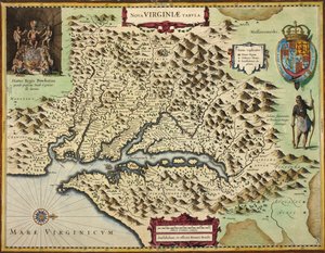 Mappa della Virginia da Hendrik I Hondius