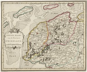 Mappa della Frisia da Hendrik Kloekhoff
