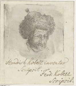 Testa di uomo con cappello di pelliccia