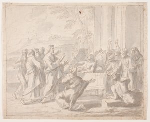 Risveglio del figlio della vedova di Nain (Luca 7,11 ss) da Hendrik Krock