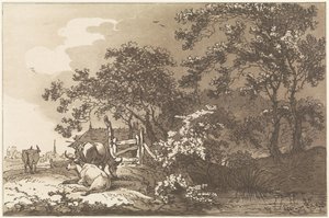 Paesaggio con mucche da Hendrik Meijer