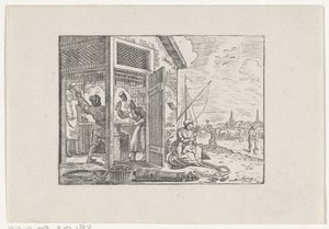 Figure in una fucina e al lavoro nei campi da Hendrik Numan
