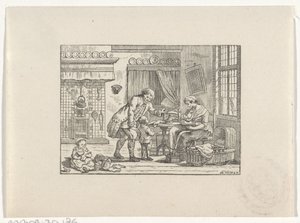 Interno con una famiglia da Hendrik Numan