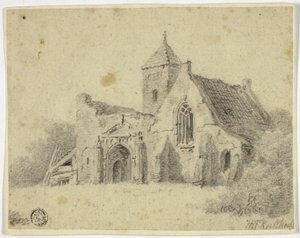 Chiesa di Campagna in Rovina da Hendrik Pieter Koekkoek