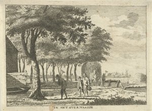 Contadini su un pezzo di terra In het Overmaasse Paesaggi nella regione di Schieland da Hendrik Roosing