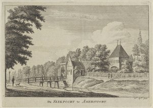 Veduta della Slijkpoort ad Amersfoort da Hendrik Spilman