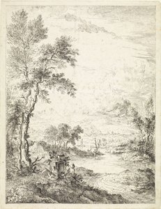 Paesaggio con un fiume da Hendrik Tavenier