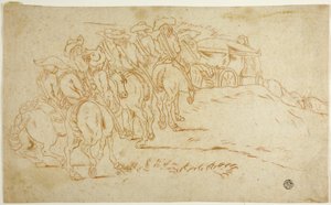 Cavalleria che scorta la carrozza da Hendrik Verschuring