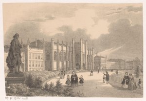 Vista sul Willemshof nel Willemspark intorno al 1849 da Hendrik Wilhelmus Last