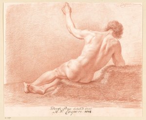 Nudo maschile seduto, visto di schiena (3° premio 1804) da Hendrik Willem Caspari