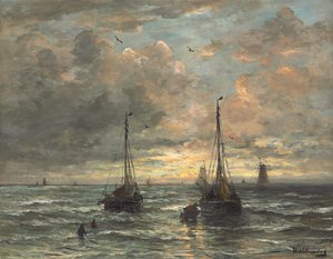 Ritorno della flotta peschereccia da Hendrik Willem Mesdag