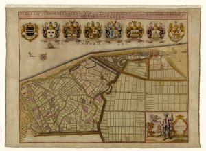 Mappa della diga di Hondsbossche e delle dune di Petten