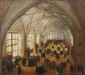 La Sala Vladislav al Castello di Praga da Hendrik the Younger Steenwyck