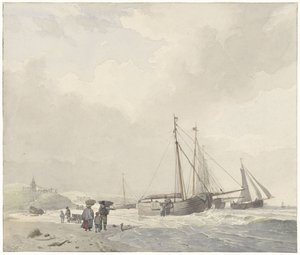 Vista sulla spiaggia di Scheveningen