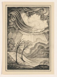 Paesaggio con due alberi al vento da Henk Schilling