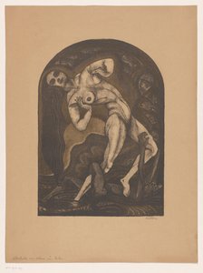 Donna nuda in piedi su uomo sdraiato (illustrazione per Nana di Zola)
