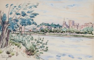 Avignone, il Palazzo dei Papi da Henri Charles Manguin