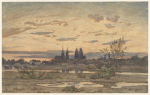 Veduta di Moulins da Henri-Joseph Harpignies